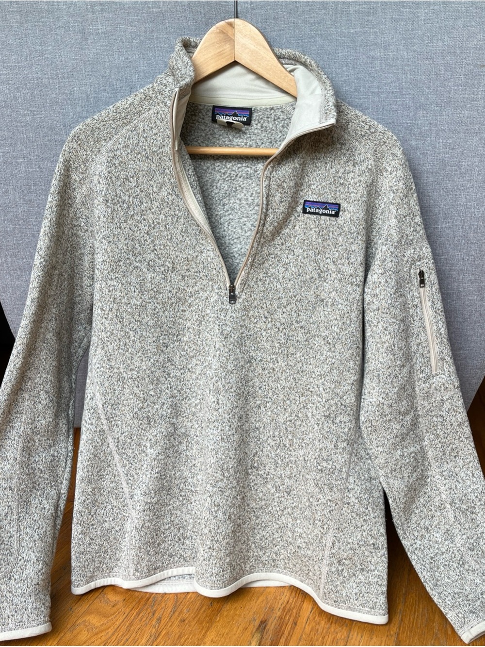 Patagonia Men’s Half-Zip Sweater - Light Oatmeal Heather